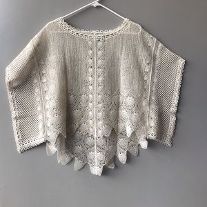NWOT Anthropologie - Sparrow crocheted top M/L